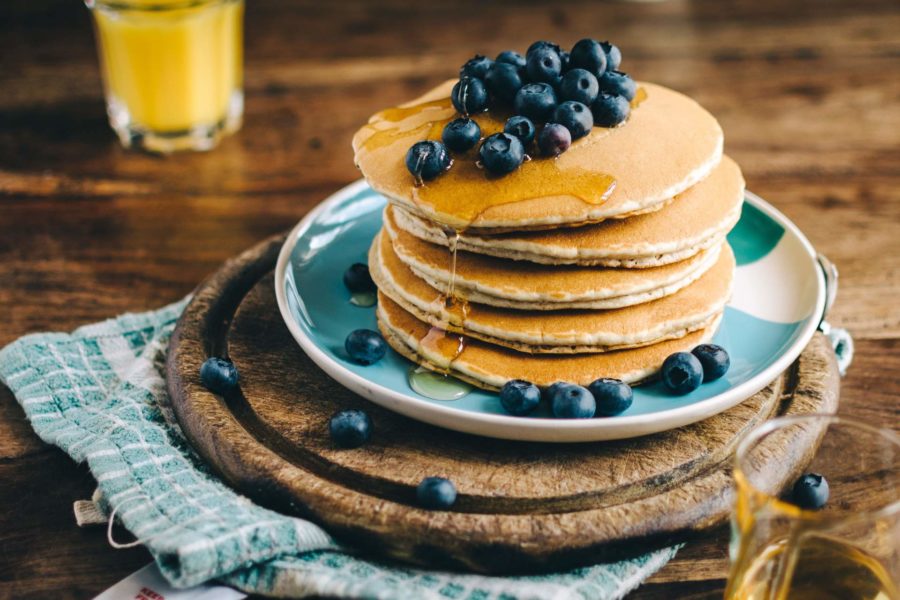 Blueberry and Banana Buckwheat Pancakes