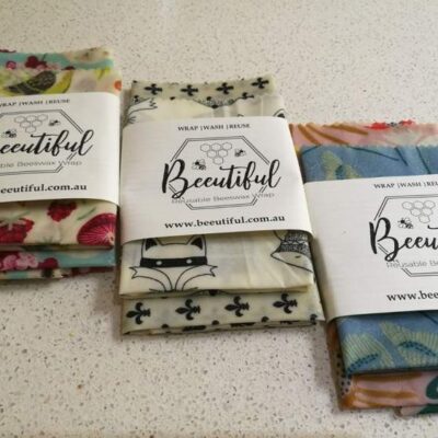 Beeginner Pack Natural Reusable Beeswax Wraps
